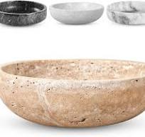 Amazon.com: FNTSTICGOODS Travertine Decorative Bowl - 7.8 ...