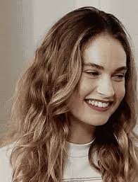 Lily James Smile GIF
