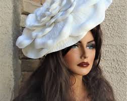 Ivory Floral Fascinator, Large Foam Flower Headband