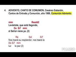 Adviento Canto De Comunion Pbro Cesareo Gabarain Con Acordes Youtube