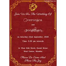 Christian wedding invitation wording in english liamd pw. Red Theme Traditional Kerala Christian Wedding Invitation Card Seemymarriage