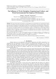 Arti pegawai non manajemen non supervisor … Pdf The Influence Of Work Discipline Organizational Culture And Work Environmental On Employee Performance Nurwatii Husin Academia Edu