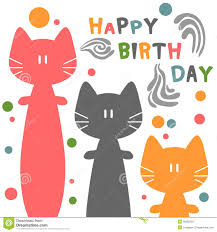 Check spelling or type a new query. Tarjeta De Cumpleanos Con Los Gatos Ilustracion Del Vector Ilustracion De Gatito Postal 30382229