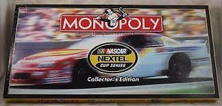 You are reviewing a nascar official collectors edition monopoly game, published, parker bros #40891 (1990s). Monopoly Nascar Nextel Cup Series Collector S Edition Game Classic Board Games Board Games Nascar
