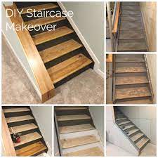 Staircase Remodel Diy Basement Stair Transformation Revival Woodworks Diy Staircase Diy Staircase Makeover Staircase Remodel
