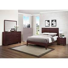 Kari 4 Piece King Bedroom Set In Dark Merlot Set Kamar Tidur Mebel Kamar Tidur