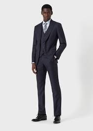 Soho Line Suit In Wool Silk And Linen Giorgio Armani Man