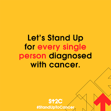 Je dirais, tenir tête à cancer? c'est correct? Stand Up To Cancer On Twitter We Stand Up For The Estimated 1600 People Diagnosed With Cancer Every Day In The United States Who Do You Stand Up For Standuptocancer Https T Co Sartebi4kg