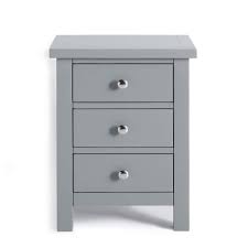 3.8 out of 5 stars. Cornish Grey Bedside Table 3 Drawer Cabinet Roseland Furniture