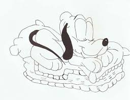 Push pack to pdf button and download pdf coloring book for free. Baby Pluto Sleeping Peacefully Coloring Page Color Luna