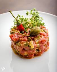 Here Is A Beef Tartare Prepared As My Son Likes It With Plenty Of Capers Gherkins And A Healthy Salmon Recipes Healthy Easy Beef Steak Whole30 Salmon Recipes