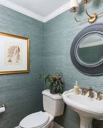 Before And After A Coastal Style Dining Room And Foyer Makeover Designed Powder Room Decor Kitchen And Bath Remodeling Dining Room Makeover