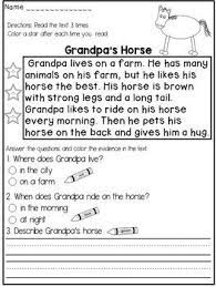 First Grade Reading Comprehension Passages And Questions First Grade Reading Comprehension First Grade Reading Comprehension Passage