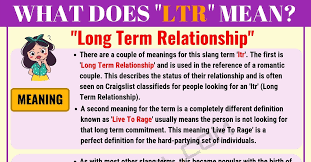 Couples cohabit, rather than marry, for a variety of reasons. Ltr Meaning What Does Ltr Mean And Stand For 7esl