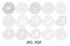 Rolled Flower Svg Flowers Template Rolled Paper Flowers Svg Etsy In 2020 Paper Flower Template Rolled Paper Flowers Felt Flowers Patterns