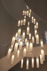 Modern Foyer Chandelier Large Stairway Lighting Art Glass Contemporary Light Modern Ceiling Light Fixture For High Ceiling Spaces High Ceiling Lighting Modern Chandelier Modern Chandelier Foyer