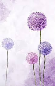 Purple Painted Flowers Background Flower Painting Flower Art Purple Flower Background
