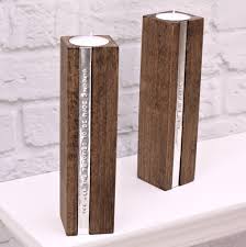 Two Personalised Wooden Tealight Candle Holders By Warner S End Notonthehighstreet Com