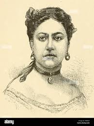 N/A. English: Drawing of Queen Emma of Hawaii. before 1875. Unknown 471  Drawing of Queen Emma Stock Photo