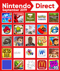 I tried to mix up the probable announcements with i'm pretty sure the hype is mostly fabricated. Nintendo Direct Bingo Card Sep 2019 Tomorrow