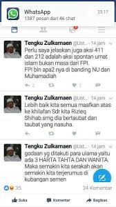 Ustad tengku zulkarnain merasa proses hukum dan penahanan terhadap habib rizieq shihab karena kasus pelanggaran protokol kesehatan, sangat tidak adil. Tengkuzulkarnain On Twitter Ini Satu Akun Palsu Pengadu Domba Kita Kaum Muslimin Benar2 Tidak Tahu Malu Bukan Kejadian2 Spt Ini Persis Keadaan Tahun 60an Waspada Https T Co 9z6texnnyn