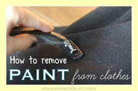 Check our simple guide on how to do exactly that! How To Get Paint Off Clothes Ask Anna Paint Remover Remove Paint From Clothes Cleaning Hacks