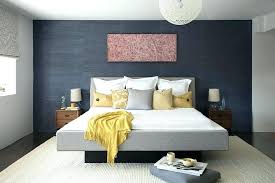 Light grey walls brought to life with medium blue curtains, armchair and throw, contrasted with burnt orange cushions on the bed. Navy Blue Walls In Bedroom Accent Wall Gray And Atmosphere Ideas Living Room Kitchen Dark Rooms With Paint Decor Apppie Org