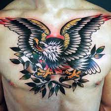 Cool Traditional Eagle Guys Chest Tattoo Ideas Traditional Chest Tattoo Chest Tattoo Cool Chest Tattoos