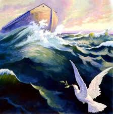 Noahs Dove Returns To The Ark With An Olive Branch Biblical Art Olive Branch Dove Painting