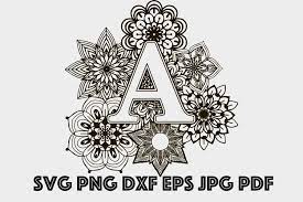 Download Letter A Mandala Svg Alphabet Svg Letters Svg Mandala Svg 819061 Cut Files Design Bundles