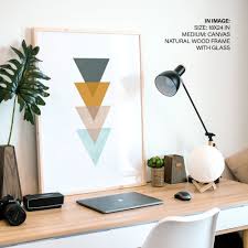 This contemporary white master bedroom features a bold black and white floral wallpaper accent wall, gray and white upholstered and tufted furnishings, and pops of pink. Geometric Decor Living Room Office Wall Art Circular Art Geometric Abstract Art Pink Grey Rose Gold Wall Art Minimalism Poster Prints Art Collectibles Safarni Org