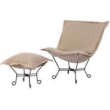 Chicago textiles the original creator of the super comfortable puff chairs, ottomans and rockers has been acquired by howard elliott a chicago based company specializing in home decor furnishings. Howard Elliott Scroll Puff Chair Prairie Linen Item 500 610