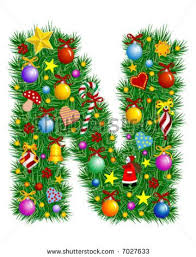 Letter N Christmas Decoration Christmas Lettering Christmas Alphabet Christmas Fonts