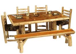 Rustic Log Dining Table Table Dining Table Cedar Log