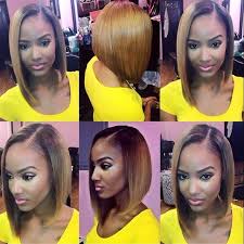 Black And Blonde Bob Weave Voice Of Hair On Instagram Stylist Feature Love This Honey Blonde Sew In Install On Mzindya Nic African American Hair Texture Hair Styles Blonde Bob Weave