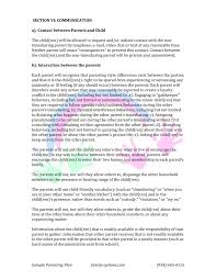At the end of the day, a parenting time plan with your kids is everything in a divorce. Sample Parenting Plan Florida Family Options Mental Health Services