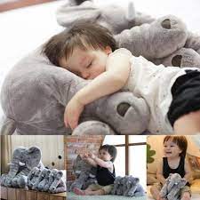 Soft Baby Elephant Sleep Pillows Stuffed Plush Child Cute Comfy Cushion Toys New Baby Calm Baby Soft Toys Elephant Plush Toy