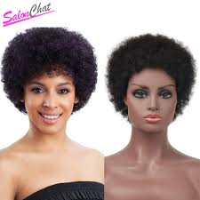 Short african american and malaysian human hair wigs for black women | suitable wigs as per your needs. Machine Made Short 100 Brazilian Remy Human Hair Afro Dream Curl Wig Salonchat Hair Wig For Black Women Curly Human Hair Wig Human Hair Lace Wigs Aliexpress