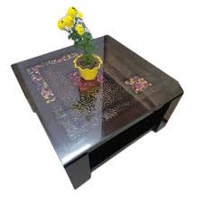 This galloway glass coffee table is timeless and elegantly crafted of cast resin and wrought iron. Square Plywood Glass Top Wooden Center Tables Size 3 X 3 Feet Id 21928155091