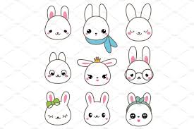 Cute Rabbits Kawaii Bunny Faces Kawaii Bunny Bunny Face Kawaii