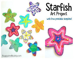 Easy Starfish Craft For Kids With Free Printable Template Buggy And Buddy Starfish Craft Fun Crafts For Kids Diy Summer Crafts