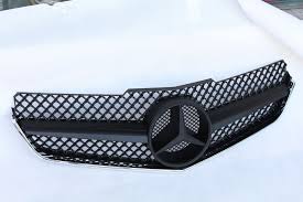 E Class W207 1 Fin Grille Matte Black Color With Chrome Frame Chrome Frame Mercedes Benz Matte Black
