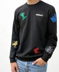 Nwt Disney X Adidas Originals Goofy Crew Neck Sweatshirt Mens Medium Black Ebay