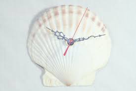 Vintage Bathroom Clocks Unique Vintage Upcycled Seashell Wall Clock Home Decor Beach Clocks Handmade Clocks How To Make Wall Clock Clock