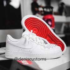 Black And Red Custom Air Forces Nike Air Force 1 With Christian Louboutin Custom Design Nike Shoes Air Force Nike Air Force Custom Nike Shoes