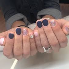Love This Navy And Light Pink Combo Boise Boisenails Nails Nailart Nailartist Freehandnailart Nailde Pink Toe Nails Navy Nail Art Light Pink Nails