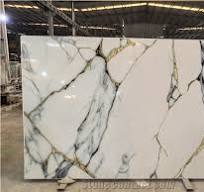 White Artificial Marble Engineered Stone Slabs from China - StoneContact.com