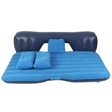 Jeobest Inflatable Car Travel Mattress Air Bed Cushion Camping Universal With Two Air Pillows Deep Blue Travel Bed Cushions Inflatable Mattress Car Mattress