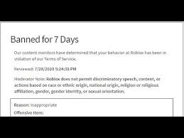 I Got Banned For 7 Days On Roblox The Reason Is Stupid Youtube