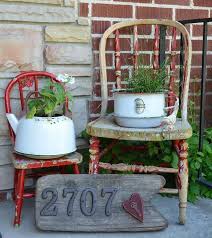 Old Chairs Old Enamelware Primitive Decorating Country Primitive Decorating Porch Decorating